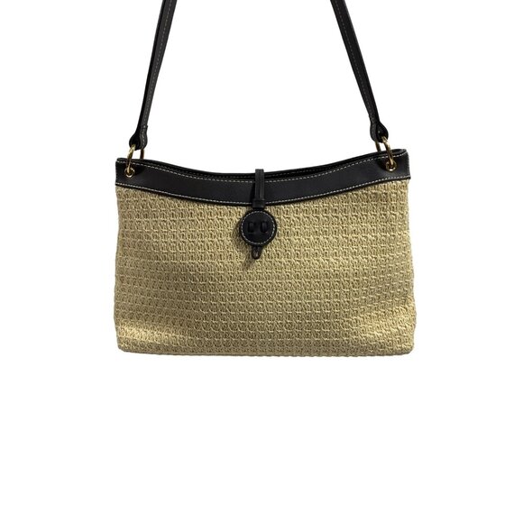 Etienne Aigner Women's Brown And Beige Woven Shoulder Bag and Wallet 2 Piece Set - Picture 4 of 16